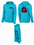 Long Sleeve UPF Ladies Behind A Gun Hoodie